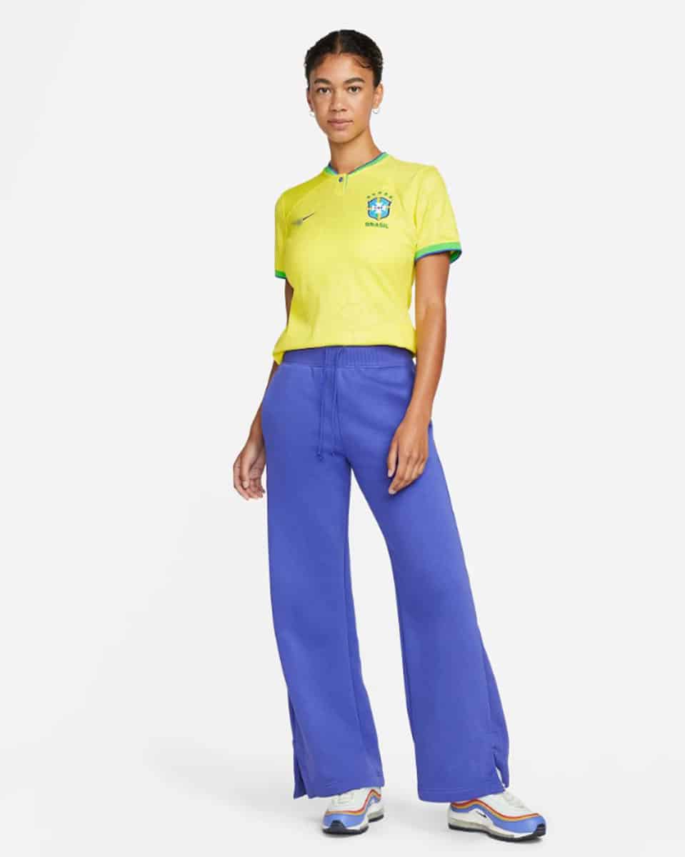 camiseta amarilla mujer brasil 2022 barata