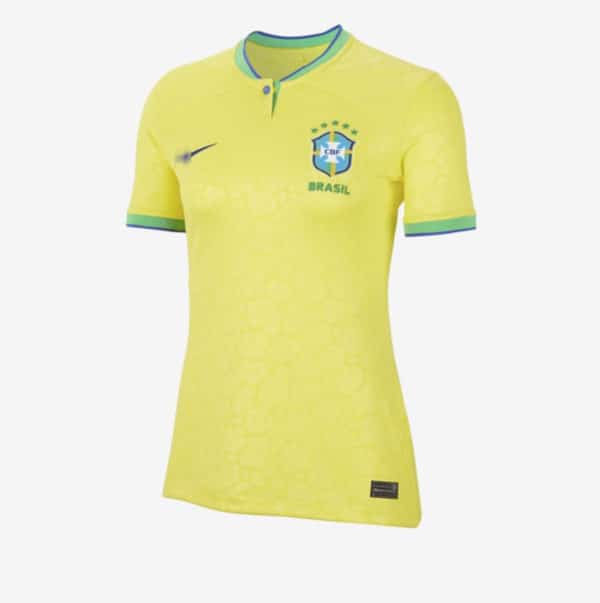 camiseta brasil mujer amarilla
