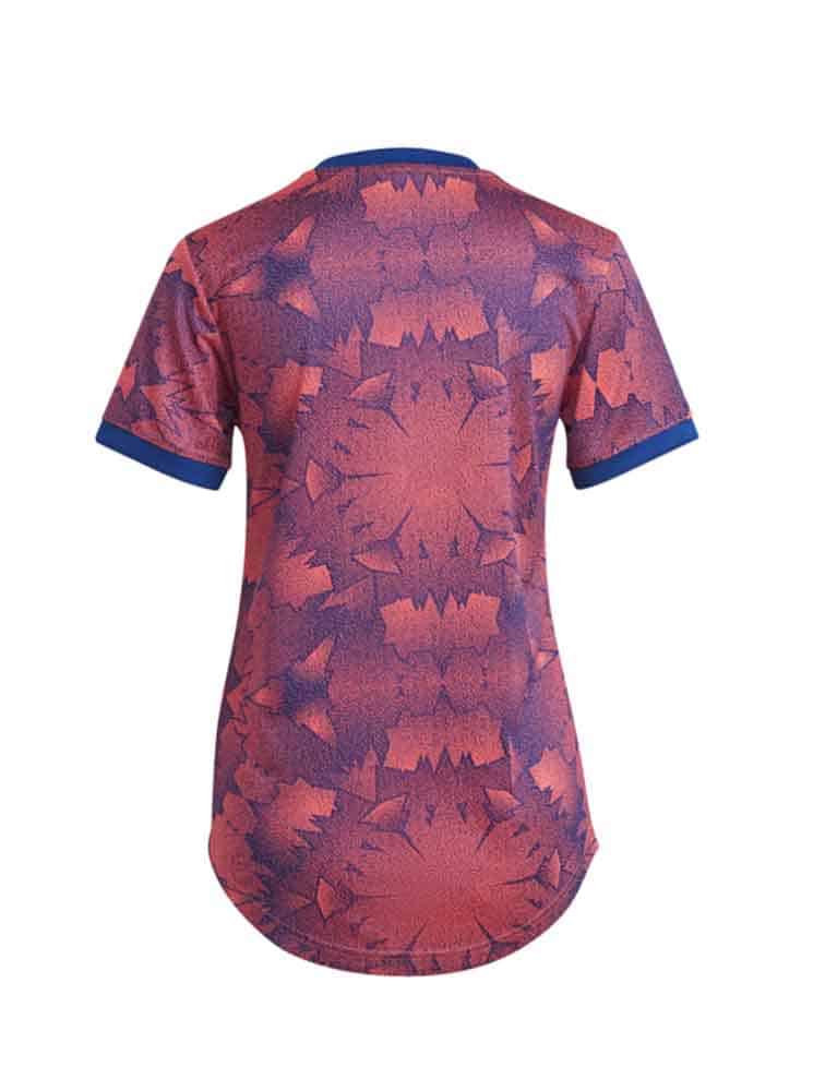 camiseta mujer juventus 2023 alternativa roja de espaldas barata