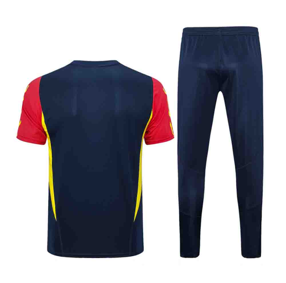 camiseta entrenamiento españa 2024 azul de espaldas barata