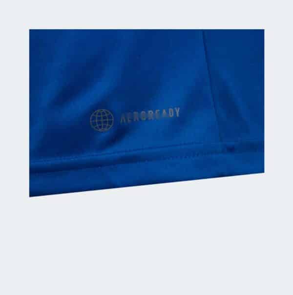 Camiseta schalke 04 local azul barata detalle inferior frontal 2023