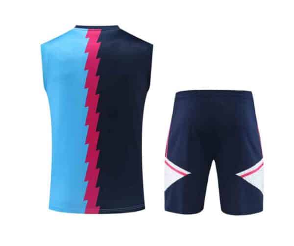 camiseta sin mangas arsenal 2023 azul de espaldas barata