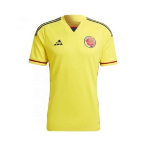 camiseta mundial colombia 2022 local amarilla barata dorso