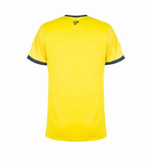 camiseta de ecuador 2023 local amarilla de espaldas barata