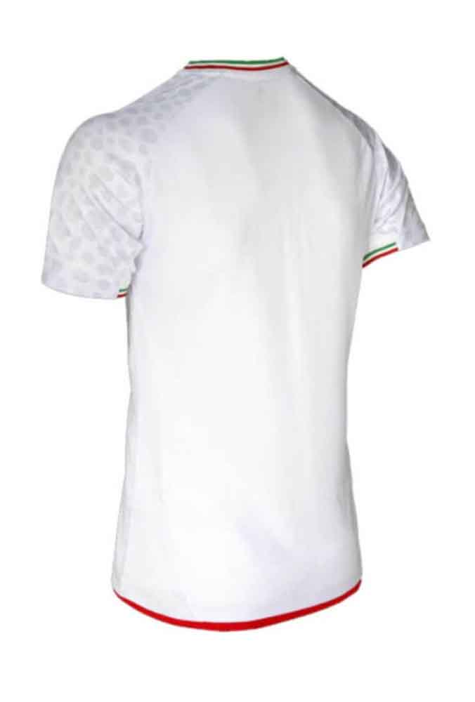 camiseta iran 2022 local blanca de espaldas barata