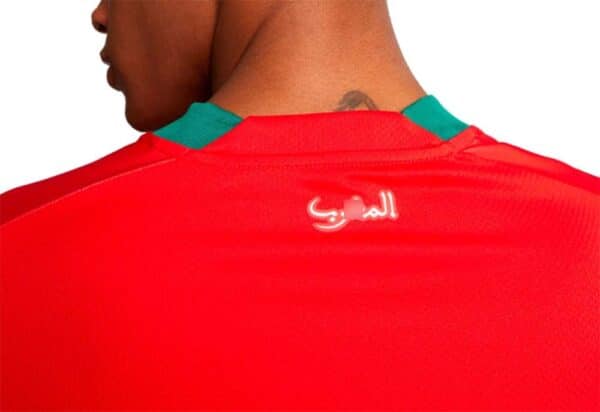 camiseta marruecos 2023 local roja detalles barata