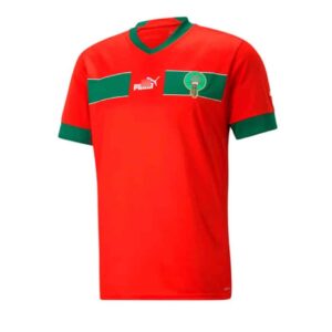 camiseta marruecos 2023 local roja frontal barata