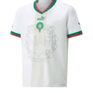 camiseta marruecos 2023 visitante blanca frontal barata