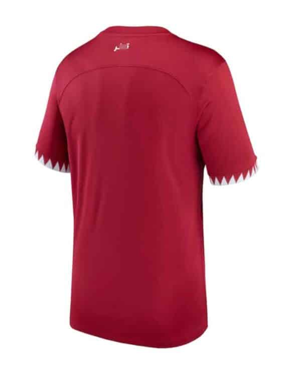 camiseta qatar 2022 local roja de espaldas barata