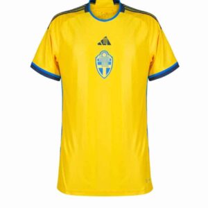 camiseta suecia 2022 local amarilla frontal barata