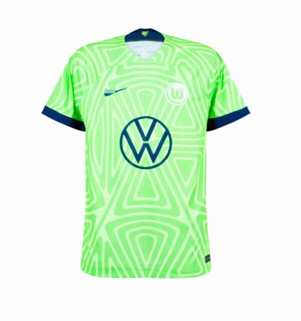 camiseta wolfsburgo 2023 local verde frontal barata