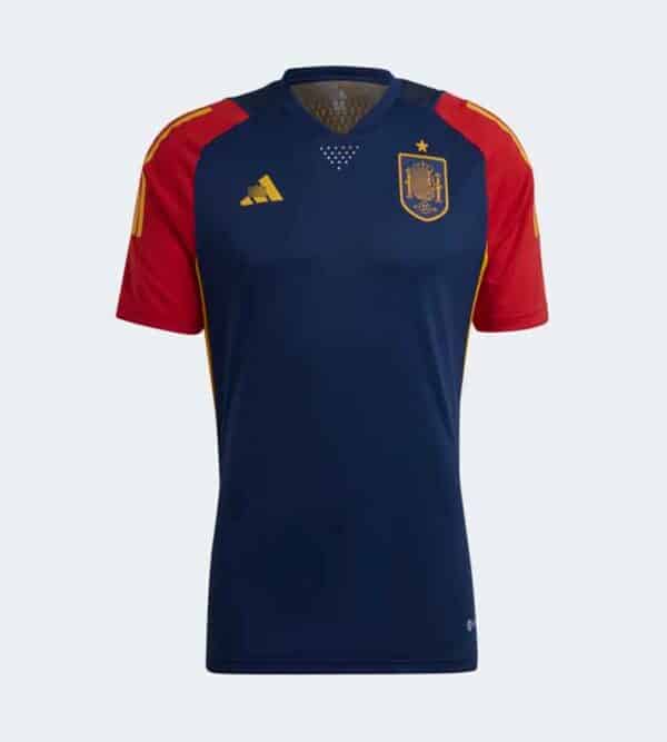 camiseta entrenamiento españa 2023 roja frontal barata