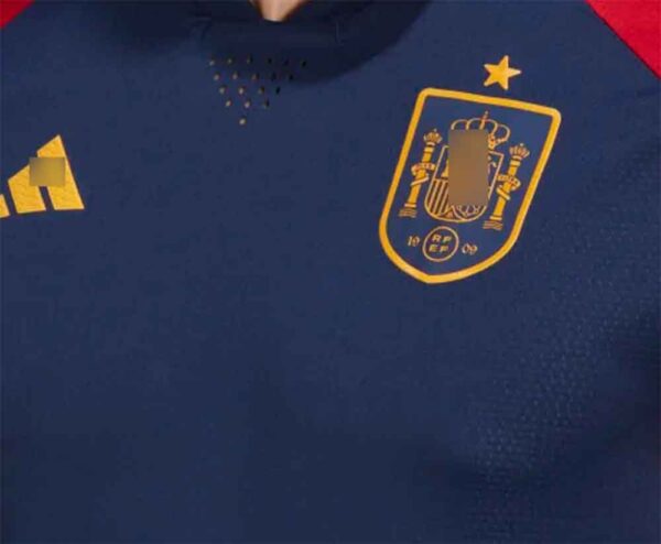 camiseta entrenamiento españa 2023 roja frontal detalles barata