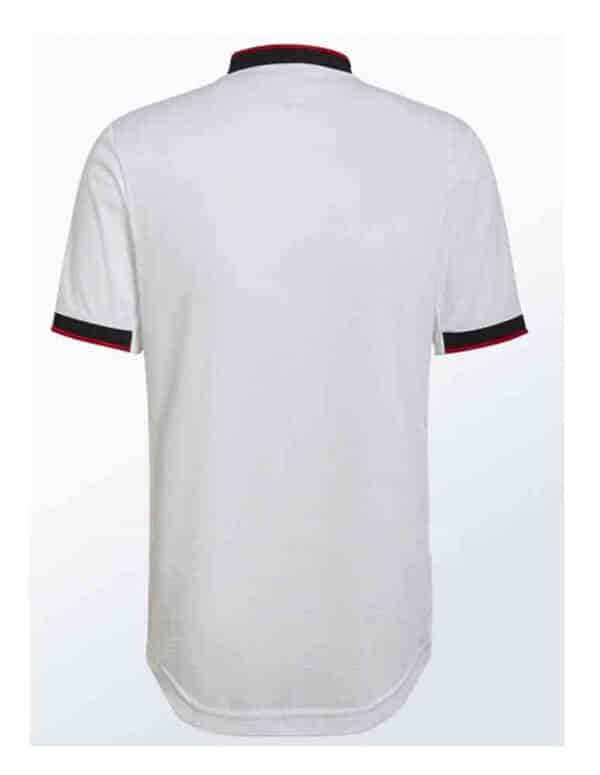 camiseta flamengo 2023 visitante blanca de espaldas barata