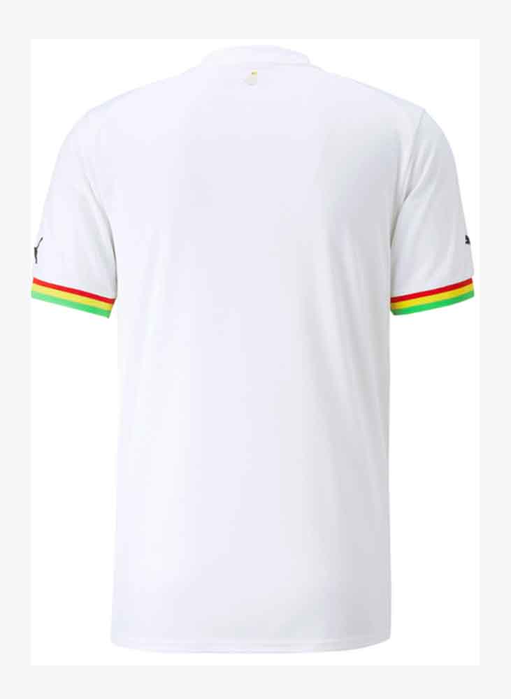 camiseta ghana 2022 local blanca de espaldas barata