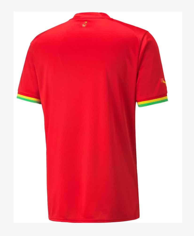 camiseta ghana 2022 visitante rojo de espaldas barata