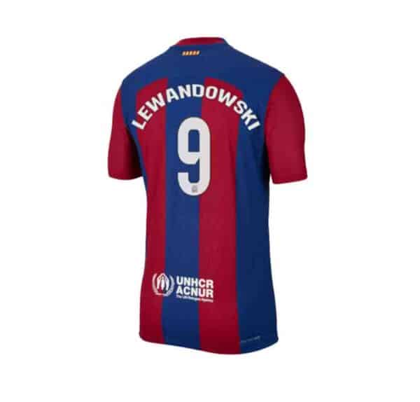 camiseta lewandoski barcelona 2024 de espaldas barata
