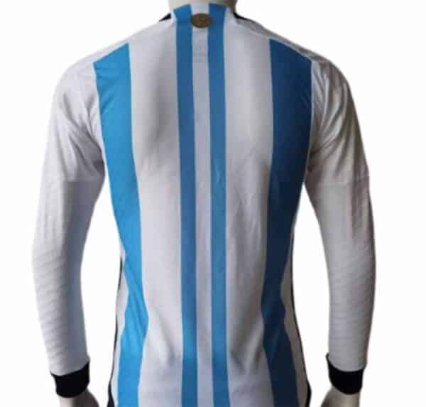 camiseta manga larga argentina 2023 local de espaldas barata