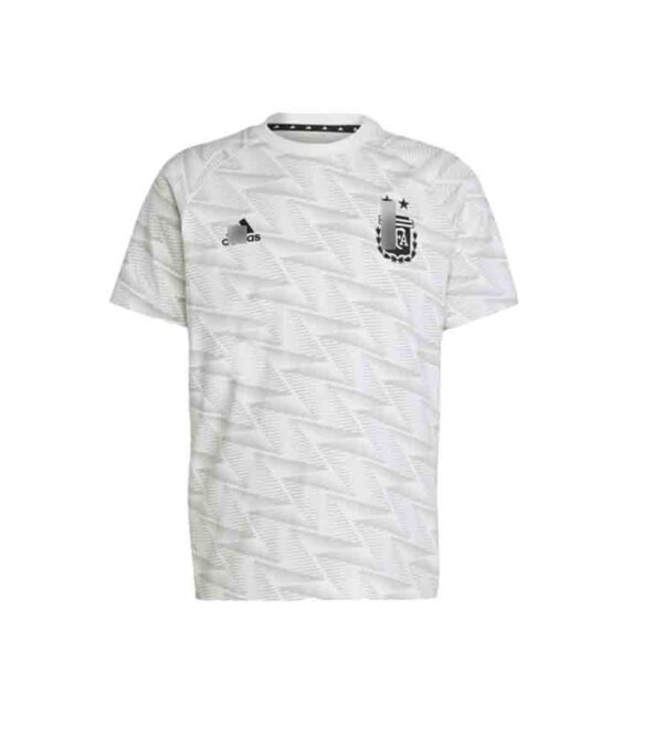 camiseta pre partido argentina 2022 blanca frontal barata