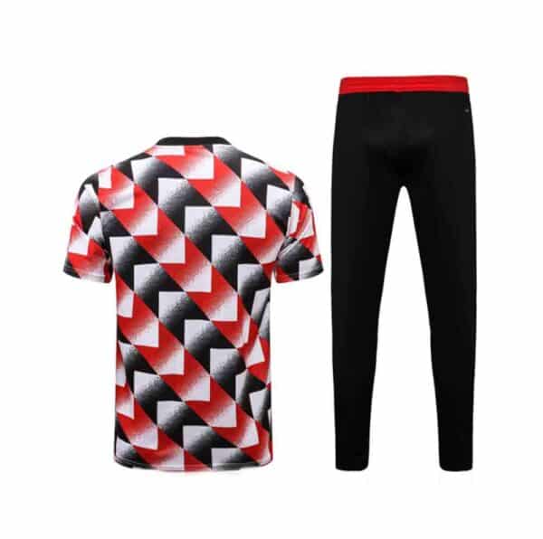 camiseta pre partido manchester united 2023 rojo de espaldas barata