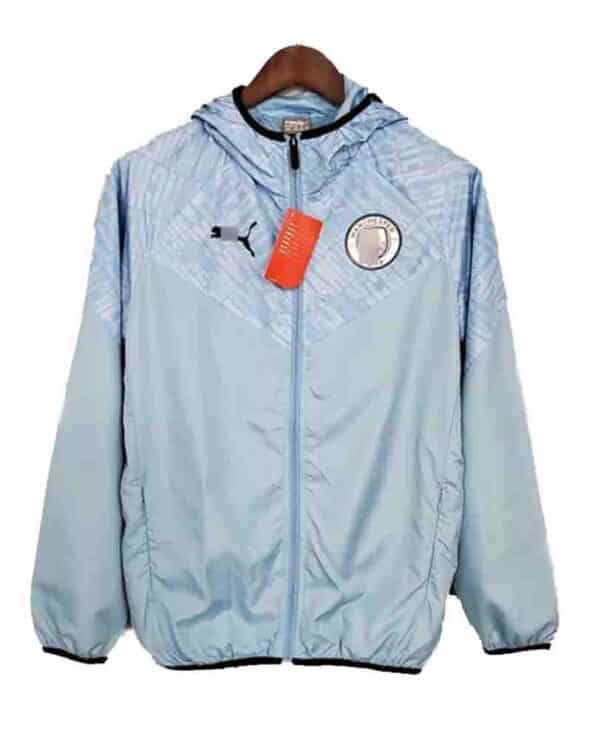 cortavientos manchester city 2023 azul frontal barato