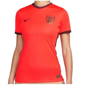 camiseta mujer inglaterra 2023 visitante frontal barata