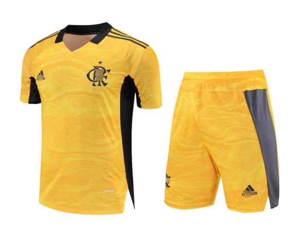 camiseta portero flamengo 2023 amarilla frontal barata