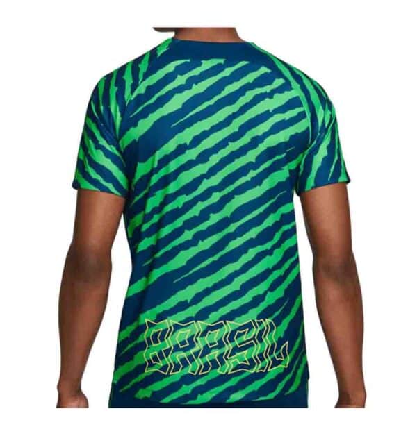 camiseta pre partido brasil 2023 verde de espaldas barata