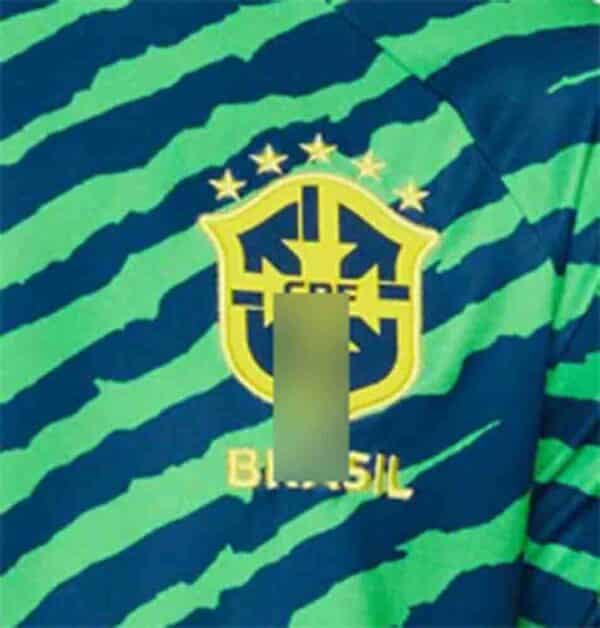 camiseta pre partido brasil 2023 verde frontal detalles barata