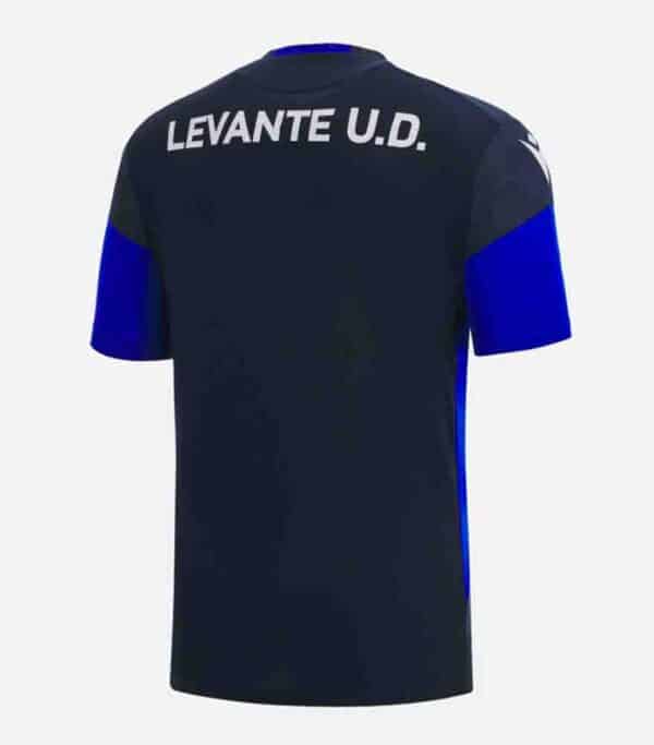 camiseta entrenamiento levante 2023 azul de espaldas barata