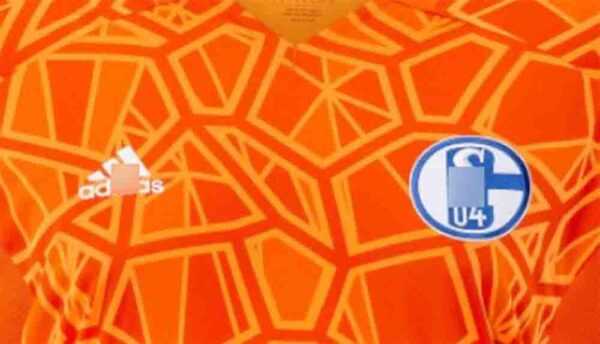 camiseta portero schalke 2023 naranja detalles barata
