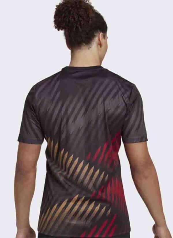 camiseta pre partido alemania 2023 gris de espaldas barata